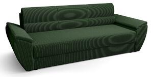 Zielona sztruksowa sofa z funkcją spania N4-C89