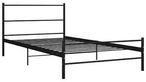 Czarne Metalowe Łóżko Pojedyncze 90X200 Cm 11 Kolorów E7-L61