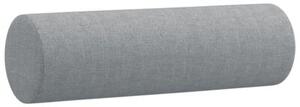 Sofa 2-osobowa z poduszkami, jasnoszara, 140 cm, tkanina
