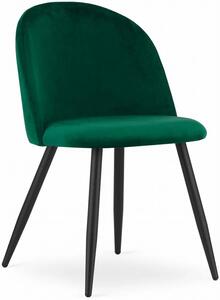 Zielone welurowe krzesło w stylu nowoczesnym G2-K01