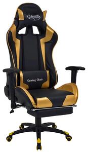 Czarno-złoty fotel gamingowy regulowany S1-P93
