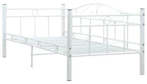 Białe metalowe łóżko pojedyncze 90x200 cm N0-H62