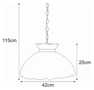 Witrażowa lampa wisząca nad stół - S948-Vildo