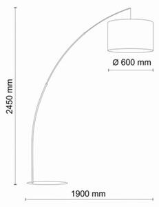 Lampa stojąca łukowa MOBY E27 15W TK-Lighting 5488
