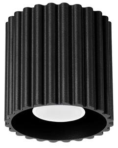 Czarna ryflowana lampa sufitowa D9-B98