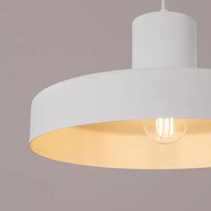 Biała loftowa lampa wisząca z okrągłym kloszem A8-Z78