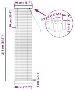 Żaluzja wenecka pvc ciemnobrązowa 213 x 40 cm z drążkiem obrotowym i klipsem bezpieczeństwa