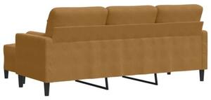 Sofa 3-osobowa z podnÃ³Å¼kiem, brÄ zowy, 180 cm, aksamit