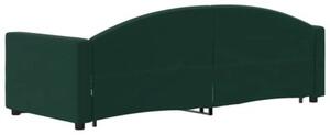 Sofa rozsuwana, ciemnozielona, 80x200 cm, aksamit