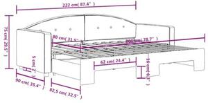 Sofa rozsuwana, ciemnozielona, 80x200 cm, aksamit