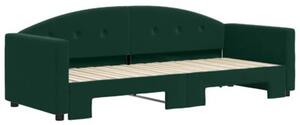 Sofa rozsuwana, ciemnozielona, 80x200 cm, aksamit