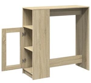 Stolik barowy z przegrodami, dąb sonoma, 101x40x103,5 cm