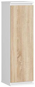 Minimalistyczna szafka wisząca do salonu biały + dąb sonoma Z0-Z25