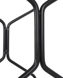 Stojak na wino metalowy czarny 8 butelek 23x48 cm