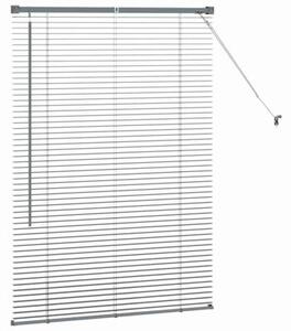 Nowoczesne żaluzje weneckie ciemnoszare z aluminium 130 x 85 cm