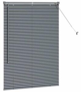 Nowoczesne żaluzje weneckie ciemnoszare z aluminium 130 x 85 cm