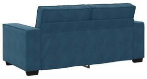 Sofa 2-osobowa, niebieski, 180x78x84 cm, tapicerowana aksamitem