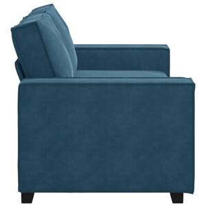 Sofa 2-osobowa, niebieski, 180x78x84 cm, tapicerowana aksamitem