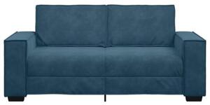 Sofa 2-osobowa, niebieski, 180x78x84 cm, tapicerowana aksamitem