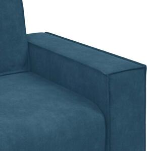 Sofa 2-osobowa, niebieski, 180x78x84 cm, tapicerowana aksamitem
