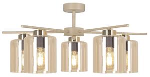 Lampa sufitowa bezowa z beżowym stelażem N9-T04