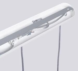 Biała wisząca lampa na listwie C0-B34