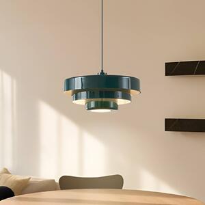 Lampa wisząca Tivra Lindby, możliwość ściemniania, zielony, salon / jadalnia, metal, vintage