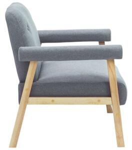 Sofa 2-osobowa tapicerowana tkaninÄ , jasnoszara