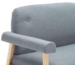 Sofa 2-osobowa tapicerowana tkaninÄ , jasnoszara