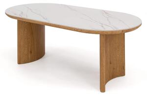 MebleMWM Stół drewniany AURA 200x100 blat ceramiczny