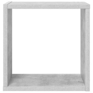 Półki ścienne kostki, 4 szt., szarość betonu, 30x15x30 cm