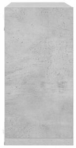 Półki ścienne kostki, 4 szt., szarość betonu, 30x15x30 cm