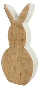 Drewniany wielkanocny zając NUBBIN 18 cm, biały