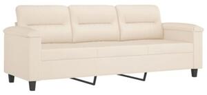 Sofa 3-os. z podnÃ³Å¼kiem, beÅ¼owa, 180 cm, obita mikrofibrÄ