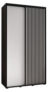 Szafa przesuwna wysoka Lanko 1 140, gł. 60 cm czarny + biały + czarny