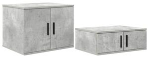 Szafka do przechowywania 2 szt. betonowy szary 118 x 41 x 40 cm
