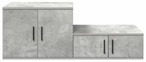 Szafka do przechowywania 2 szt. betonowy szary 118 x 41 x 40 cm