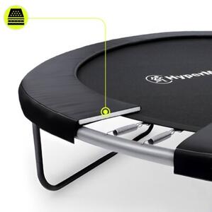 Trampolina ogrodowa XXL dla dzieci HyperMotion - 366 cm 12FT - z drabinką i siatką wewnętrzną - do domu i ogrodu - 150kg max