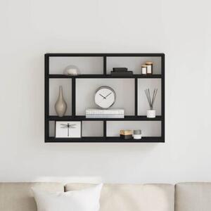Półka ścienna czarny dąb 75x16x55 cm drewno konstrukcyjne