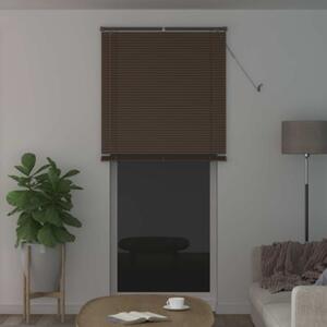 Elegancka żaluzja wenecka z pvc, ciemnobrązowa, 213 x 70 cm