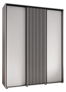 Szafa przesuwna wysoka Lanko 1 200, gł. 60 cm biały + biały + czarny