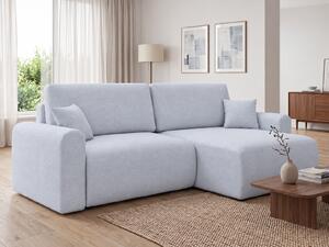 Rozkładany narożnik dwustronny L NORDEN PAROS 250x140 cm, jasnoszary