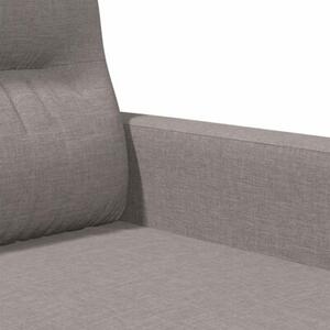 Sofa 2-osobowa, kolor taupe, 140 cm, tapicerowana tkaninÄ
