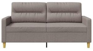 Sofa 2-osobowa, kolor taupe, 140 cm, tapicerowana tkaninÄ