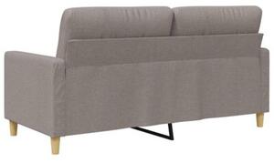 Sofa 2-osobowa, kolor taupe, 140 cm, tapicerowana tkaninÄ