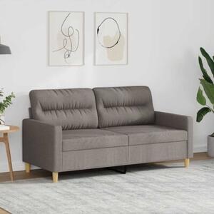 Sofa 2-osobowa, kolor taupe, 140 cm, tapicerowana tkaninÄ