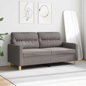 Sofa 2-osobowa, kolor taupe, 140 cm, tapicerowana tkaninÄ