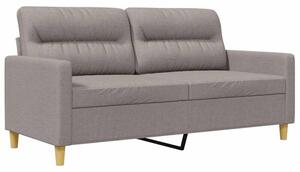 Sofa 2-osobowa, kolor taupe, 140 cm, tapicerowana tkaninÄ