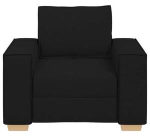 Sofa fotel czarny 100x78x84 cm tkanina