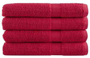 Ręczniki premium solund, 4 szt., czerwone, 80x200 cm, 600 g/cm²